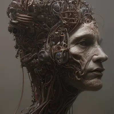 Mechanica Study of Human Head in Stable Diffusion, by Daniel Sandner