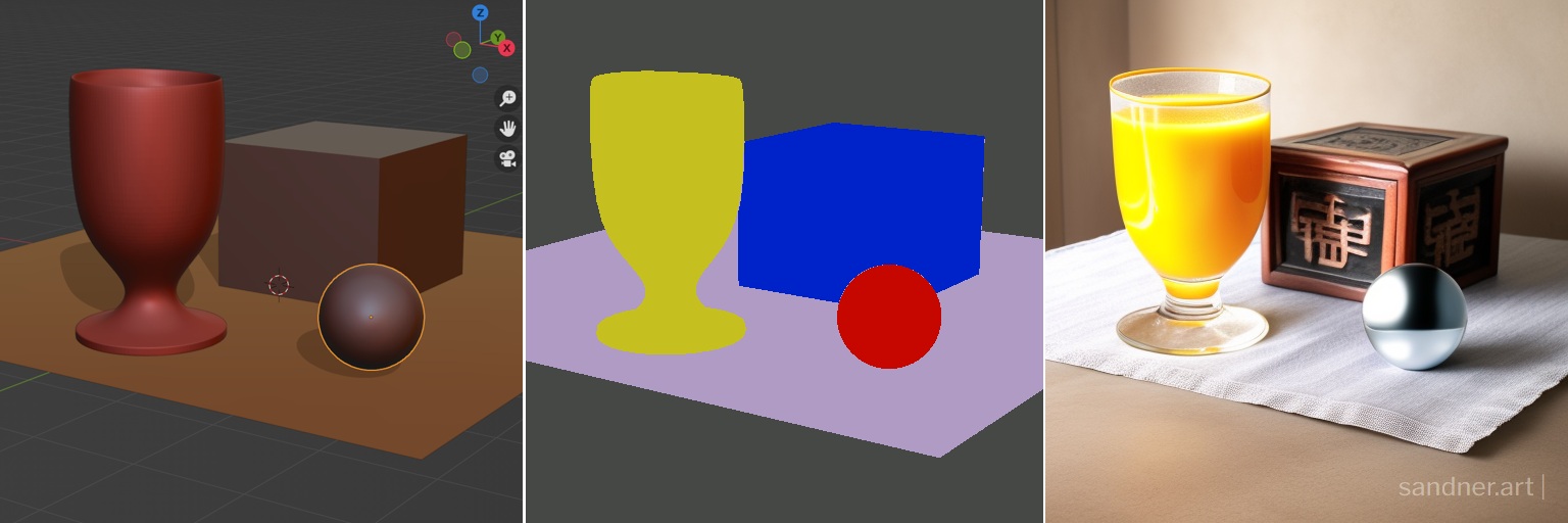 Rendering 3D objects with materials using artificial intelligence - stable diffusion tutorial.