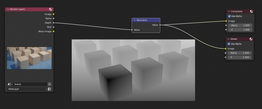 How to normalize Z Pass (Depth) in Blender