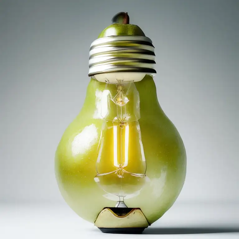 Morphing concepts with stable diffusion,  (lightbulb AND pear), design by Daniel Sandner