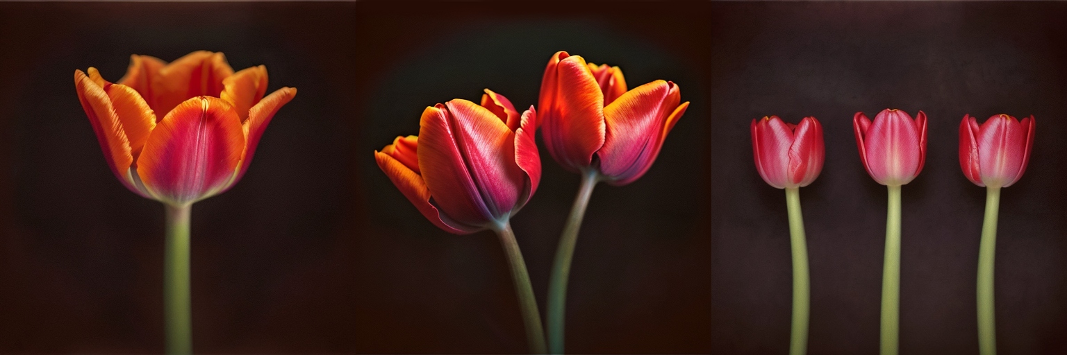 Scene description in stable diffusion, tulips