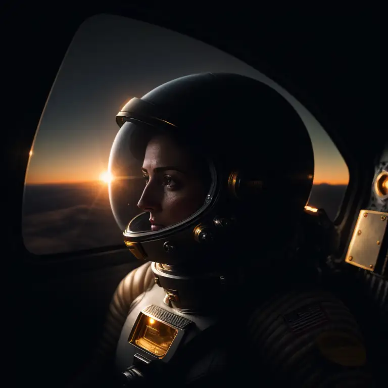 TensorRT photorealistic image studio cinematic astronaut portrait