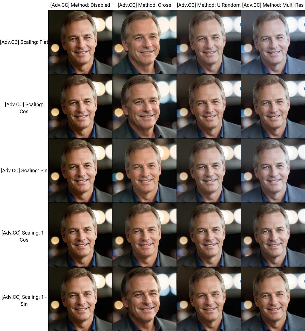 Noise scaling and noise method 