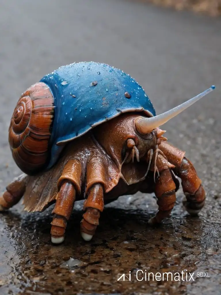 Snail Crab, Scifi SDXL illustration by Daniel Sandner, Cinematix model