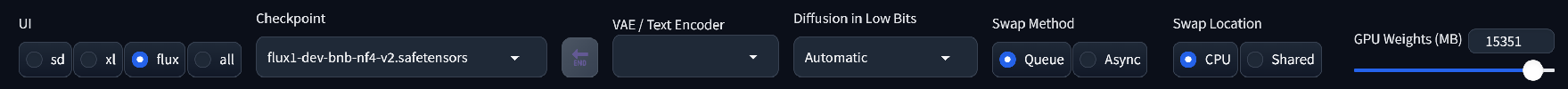 FLUX dev nf4  in Forge the simplest setup