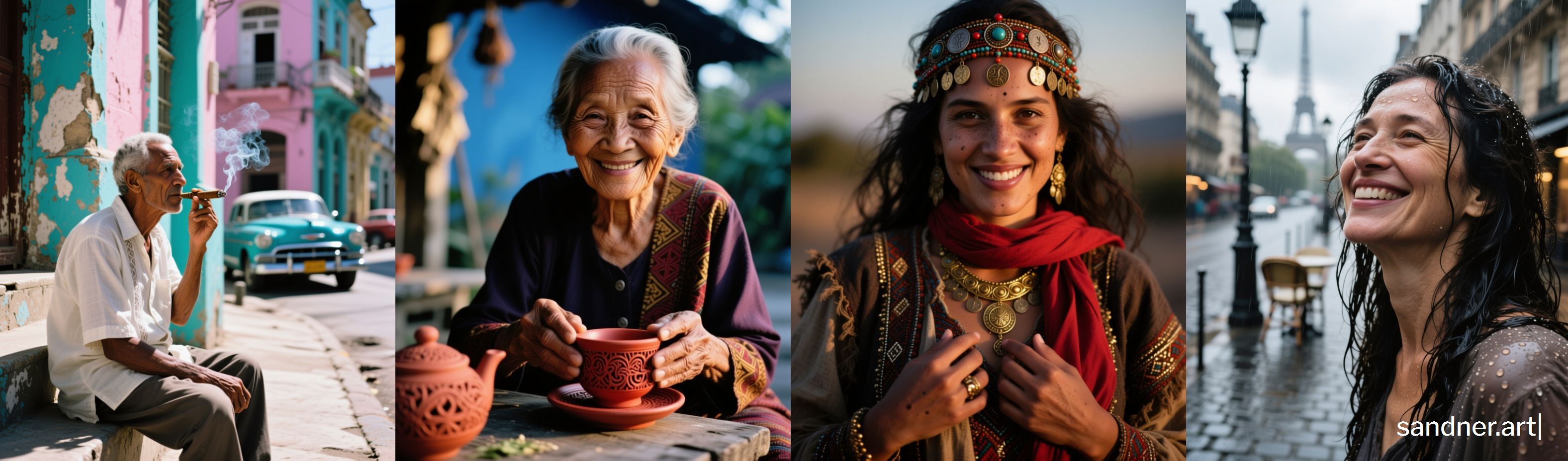 Qwen Image Edit generations of diverse character portraits